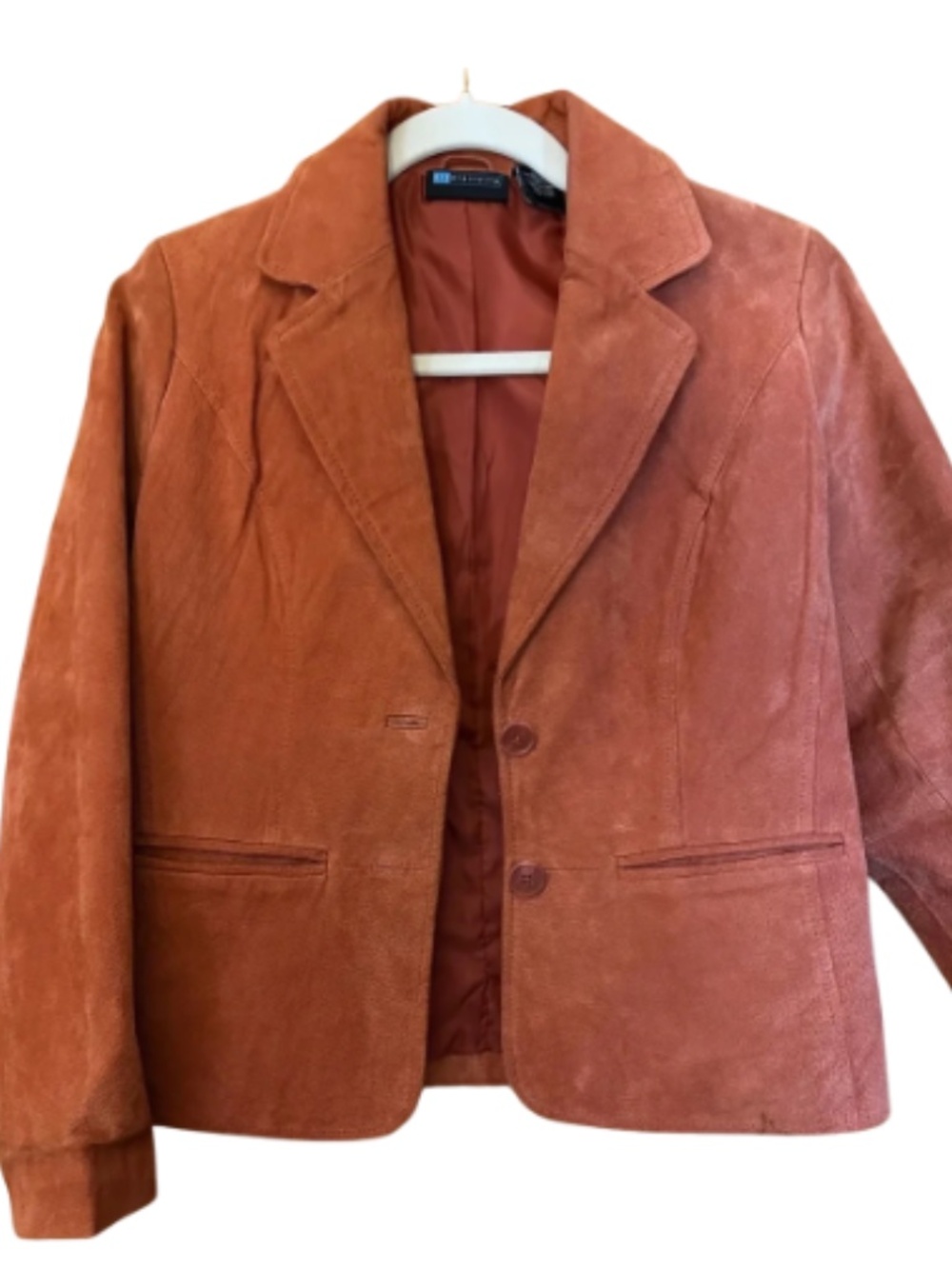 Relativity Burnt Orange Suede Blazer Jacket